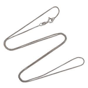 Vintage Italian Sterling Silver 925 Box Chain Necklace 19"
